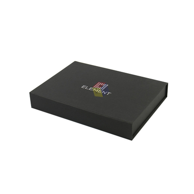 comprar Caixa de presente de fechamento magnético de cartão duro preto Impressão offset de logotipo personalizado online manufacture