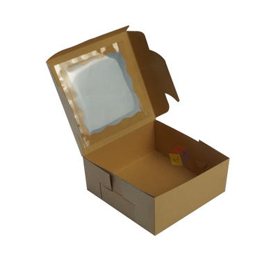 주문 재사용 된 창문 판지 소재로 된 식품 등급 접이식 케이크 상자 online manufacture