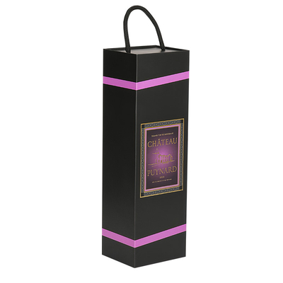comprar Caja de regalo de vino magnético plegable de lujo de cartón negro personalizado online manufacture