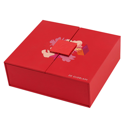 주문 고급 빨간색 듀얼 도어 선물 포장 상자 습도 방지 자석 닫기 선물 상자 online manufacture