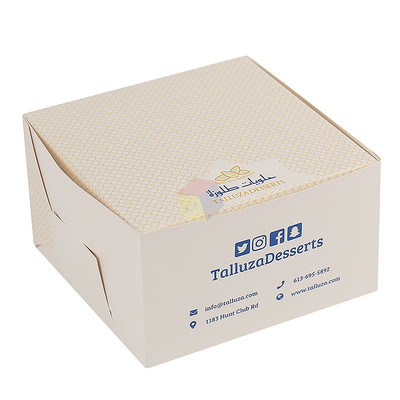 購入 エコフレンドリー食品用紙 ギフトボックス 食品グレード 折りたたみケーキ パン箱 10*10 online manufacture