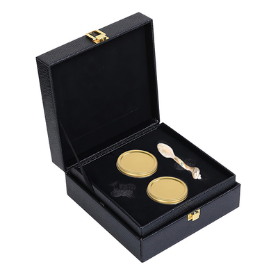 acheter Boîte cadeau de caviar en carton en cuir MDF de luxe avec insert en mousse online manufacture