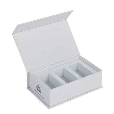 주문 고급 화이트 마그네틱 딱딱한 고리 화장품 병 에센셜 오일 포장 상자 흰 폼 삽입 online manufacture