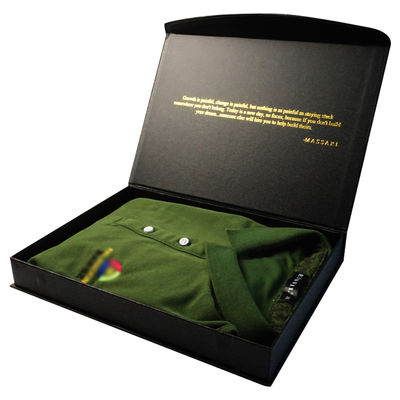 Buy Handmade Recycled Material Environment Friendly Black Magnetic Clothing Packaging Box online manufacture