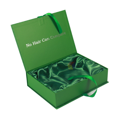 Caja de embalaje para extensiones de cabello de satén reciclable de alta precisión y ligero