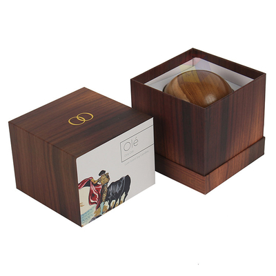 Ober- und Unterdeckel Quadratisch Custom Druckpapier Geschenk starre Duftkerzen Gläser mit Kisten Verpackung