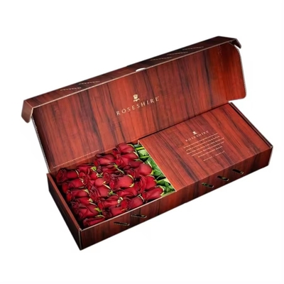 Corrugated Board Flower Packaging Box Recyclable Flower Shipping Boxes Foldable
