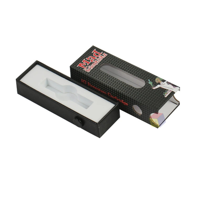 Envasado de cigarrillos con aceite de CBD en caja de vidrio de cartón de vapeo