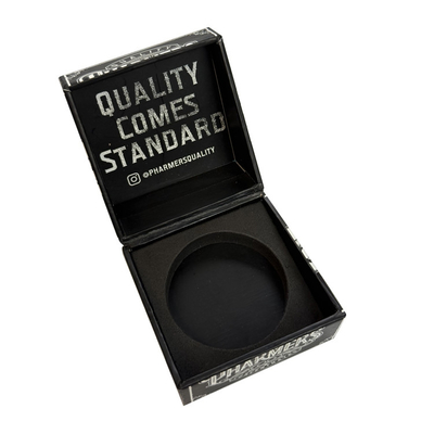 Black Book Shape Cigarette Packaging Box Magnetic Paper Cigarette Case With EVA Foam