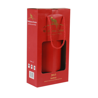Grátis Cartão corrugado personalizado 2 Caixas de Envio de garrafas de vinho Caixa de presente de vinho Embalagem com alça