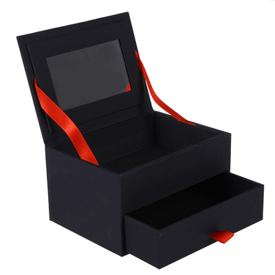 Toque suave de cartón rígido de marca personalizada de lujo envasado en caja de regalo con cajón deslizante