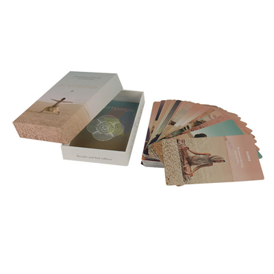 Impresión de logotipo personalizado 2 piezas tapa y base de papel cartón caja de cartas de juego embalaje de regalo