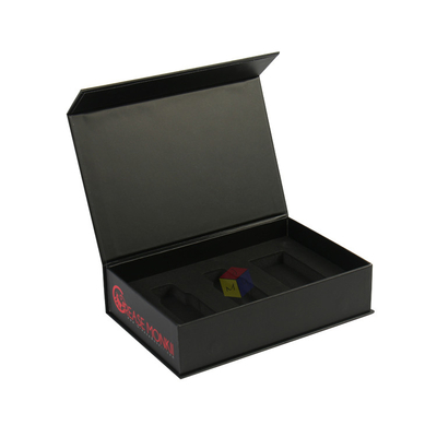 Premium Matte Zwarte Magnetische sluiting Hard Karton Papier Verpakkingsdoos Met Eva Insert Custom Design Print