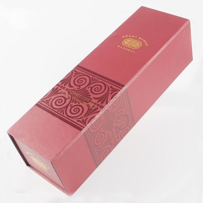 Custom Logo Rigid Paper Cardboard Magnetic Folding Close Single Wine Box Packaging Bottle Luxury