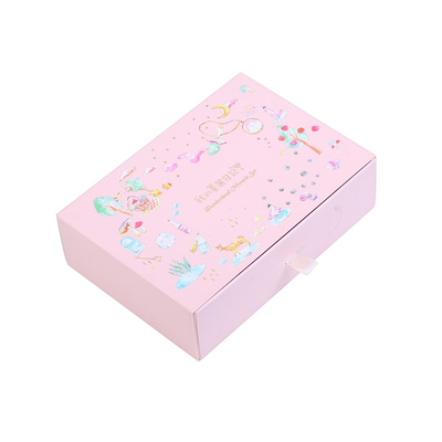 Custom Logo Printing Sliding Drawer Skin Care Cosmetic Facial Mask Packaging Paper Box With Tray