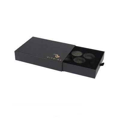 Display Custom Foil Logo Paper Cardboard Sliding Drawer Golf Ball Box Packaging With sponge Foam Insert